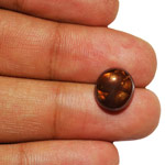 5.52-Carat Mexican Fire Agate with Orangy Brown Swirls