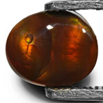 7.98-Carat Oval Fire Agate with Greenish Orange Flashes