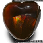 13.34-Carat Heart-Shaped Fire Agate from Mexico