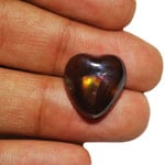 13.34-Carat Heart-Shaped Fire Agate from Mexico