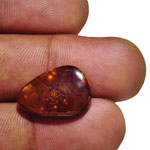 7.58-Carat Fire Agate with Orangish Brown Swirls & Bubbles