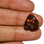 11.74-Carat Mexican Fire Agate with Fiery Orange Bubbles