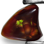 8.58-Carat Mexican Fire Agate with Orangish Green Bubbles