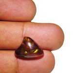 8.58-Carat Mexican Fire Agate with Orangish Green Bubbles