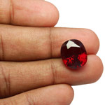 10.47-Carat Intense Orangy Red Hessonite Garnet from Sri Lanka