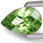 0.61-Carat Vivid Green VVS-Clarity Checker-Cut Demantoid Garnet