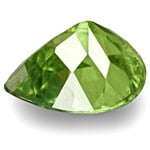 0.69-Carat Bright Green Eye-Clean Pear-Shaped Demantoid Garnet