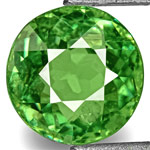 1.16-Carat 6.25mm Round Intense Green Demantoid Garnet