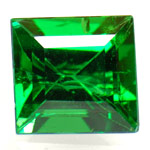 0.90-Carat Dark Green Square-Cut Green Garnet (Tsavorite)