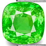 0.87-Carat Cushion-Cut Lustrous Green Tsavorite Garnet