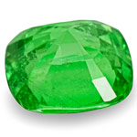 0.87-Carat Cushion-Cut Lustrous Green Tsavorite Garnet