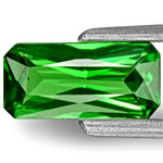 0.77-Carat Rectangular Scissor-Cut Chrome Green Tsavorite