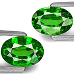 1.44-Carat Pair of Eye-Clean Deep Green Oval-Cut Tsavorites