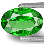 0.77-Carat Deep Green Oval-Cut Tsavorite Garnet from Kenya