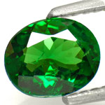 0.93-Carat Dark Green Oval-Cut Tsavorite Garnet from Kenya