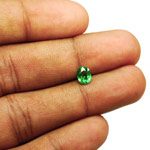 0.91-Carat Dazzling Oval-Cut Deep Green Tsavorite Garnet