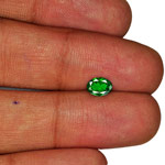 0.82-Carat Magnificent Oval-Cut Chrome Green Tsavorite Garnet