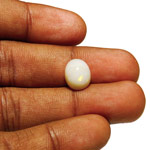 3.55-Carat Oval-Cut Yellowish White Opal from Australia