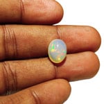 3.71-Carat Yellowish White Opal with Multi-Color Flashes