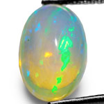 2.94-Carat Unique Ethiopian Opal with Blue & Green Color Flashes