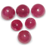 10.46-Carat Lot of Unheated Ruby Cabochon from Liberia