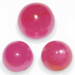 14.42-Carat 3-pc Layout of Round Unheated Ruby Cabochons