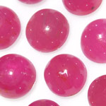 15.63-Carat Lot of 6.5mm Round Cabochon-Cut Rubies