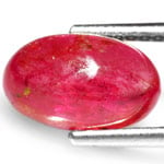 3.08-Carat Pinkish Red Cabochon-Cut Ruby from Mogok, Burma