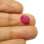 2.45-Carat Pinkish Red Ruby Cabochon from Vietnam (AIGS)