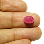 3.41-Carat Splendid Unheated Pinkish Red Ruby Cabochon (AIGS)