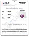 5.58-Carat AIGS-Certified Unheated Purple Sapphire from Liberia