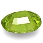 0.42-Carat Oval-Cut Bright Neon Green Sphene from India