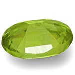 0.36-Carat Eye-Clean Intense Green Oval-Cut Sphene from India