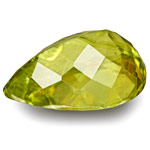 2.26-Carat Pear-Shaped Yellowish Green Sphene from India