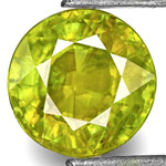 1.00-Carat 6mm Round Greenish Yellow Sphene from India