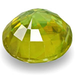 1.00-Carat 6mm Round Greenish Yellow Sphene from India