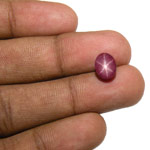 3.96-Carat Unheated Pinkish Red Star Ruby from India