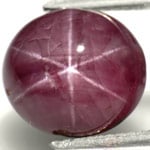 6.73-Carat Dark Purple Burmese Star Ruby (Ideal for Men's Ring)