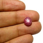 4.65-Carat Pinkish Red Burmese Star Ruby with Sharp 6-Ray Star