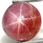 3.46-Carat Purplish Orangish Red Star Ruby from Mogok Mines