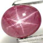 1.86-Carat Purplish Red Burmese Star Ruby with Super Sharp Star