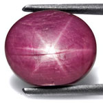 8.40-Carat Pleasing Pinkish Red Star Ruby from Mysore (India)