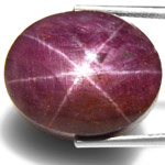 39.24-Carat Maroonish Purple Star Ruby from West Africa