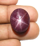 39.24-Carat Maroonish Purple Star Ruby from West Africa