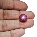 10.67-Carat Purplish Pinkish Red Indian Star Ruby