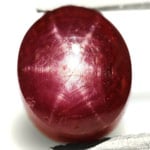 4.93-Carat Maroon Red Star Ruby from India