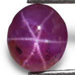 2.07-Carat Deep Purple Sri Lankan Star Ruby (Sharp 6-Ray Star)