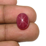 7.45-Carat Amazing Magenta Red Oval Star Ruby from Vietnam