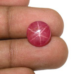 6.06-Carat Round Pinkish Red Vietnamese Star Ruby