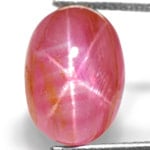 6.44-Carat Superb Orangish Red Star Ruby from Burma (Unheated)